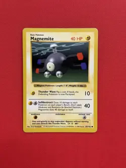 Magnemite 053/102 Pokemon Base Set 1999 (Shadowless) Regular (MP) - Image 1