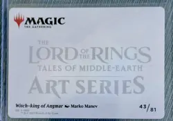 MTG Witch-king of Angmar Art Card #43/81 Gold-Stamped Signature LTR LOTR NM Rare - Image 2