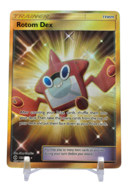 Rotom Dex 159/149 Sun & Moon Gold Secret Rare Pokemon Card NM - Image 1