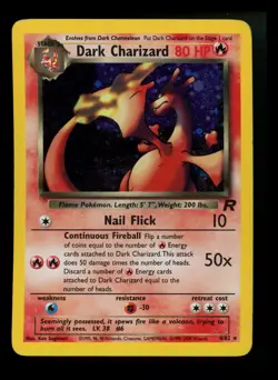 #3 Dark Charizard 4/82 Team Rocket 2000 Holo Rare WOTC Pokemon Card TCG - Image 1