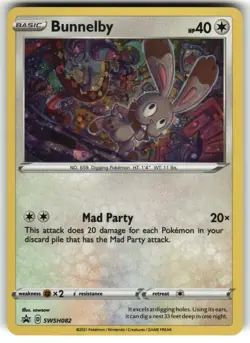 Bunnelby - SWSH082 SWSH: Sword & Shield Promo Cards NM Pokemon Card TCG - Image 1
