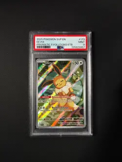 PSA 9 MINT Eevee 173 ETB Promo Prismatic Evolutions Pokemon Card - Image 1