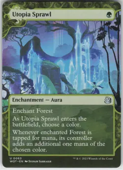 Magic the Gathering MTG Utopia Sprawl Wilds of Eldraine Enchanting Tales U 63 NM - Image 1
