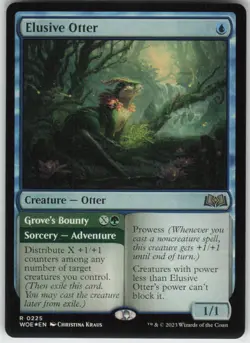 Magic the Gathering MTG Elusive Otter Wilds of Eldraine R 225 NM - Image 1