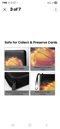 🏀 Basketball Card Binder - 900 Pocket Album Organizer - Sports Collectors Must - Image 3