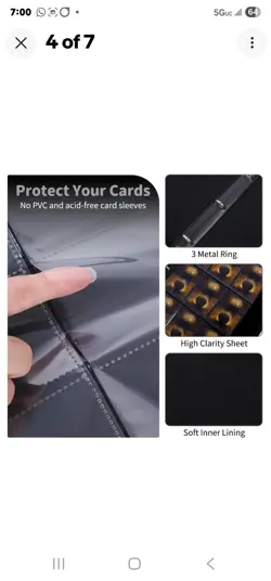 🏀 Basketball Card Binder - 900 Pocket Album Organizer - Sports Collectors Must - Image 4