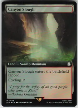 Magic the Gathering MTG Canyon Slough Universes Beyond: Fallout R 489 NM - Image 1