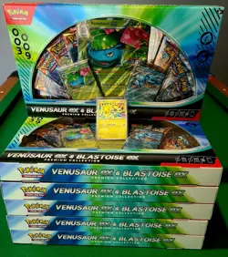 Pokemon Venusaur and Blastoise EX Premium Collection x6 Case & PROMO! - Image 1