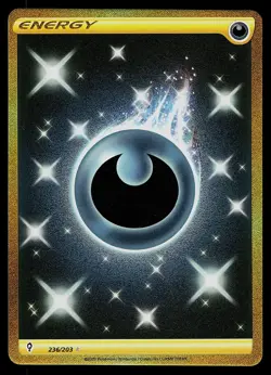 Pokemon Card - Darkness Energy Evolving Skies 236/203 Secret Rare 2021 - Image 1