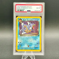 Dark Gyarados 8/82 Rare Holo Prerelease Team Rocket Vintage Pokemon TCG PSA 8 - Image 1