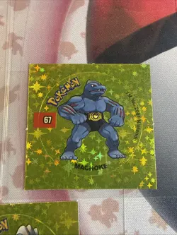 2001 Taps Gold Holo Machamp Machoke Machop Pog Stickers Pokemon Non-TCG - Image 4