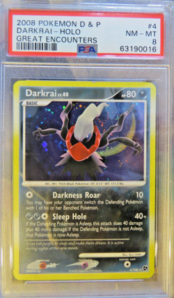 Pokemon D&P Great Encounters 4 Darkrai NEAR MINT-MINT PSA 8 - Image 1