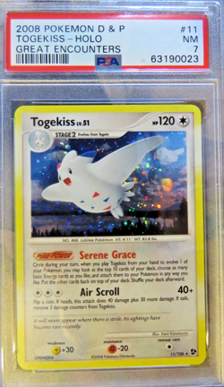 Pokemon D&P Great Encounters 11 Togekiss NEAR MINT PSA 7 - Image 1