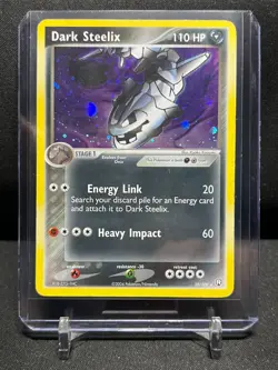 Dark Steelix 10/109 Holo Rare w/ Swirl Pokemon 2004 EX Team Rocket Returns LP - Image 1