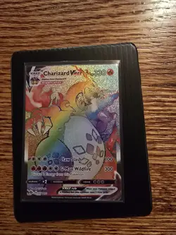 Pokemon TCG: Charizard VMAX Rainbow Champion's Path 074/073 Holo Secret Rare NM - Image 1