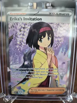Pokemon Erika's Invitation Full Art Trainer Holo Super Rare 196/165 - Image 1