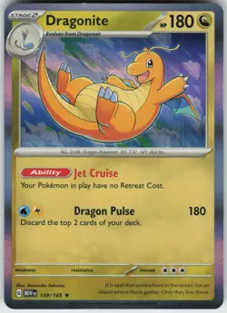 Pokemon Dragonite Holofoil SV: Scarlet & Violet 151 Rare 149/165 LP - Image 1