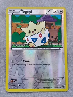 Pokemon - Togepi - 102/135 - Common - Reverse Holo - BW Plasma Storm - Image 1