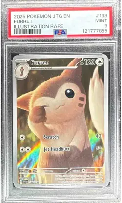 PSA 9 FURRET 168/159 JOURNEY TOGETHER ILLUSTRATION RARE HOLO MINT - Image 1