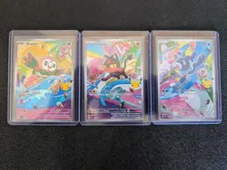 Pokemon First Partner Illustration Collection Series 1 Alolan Starters Promo Set - Image 1