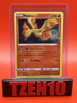 Moltres #012/078 Pokemon GO Holo Rare Pokemon Card NM - Image 1