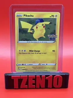 Pikachu (28) #028/078 Pokemon GO Holo Rare Pokemon Card NM - Image 1