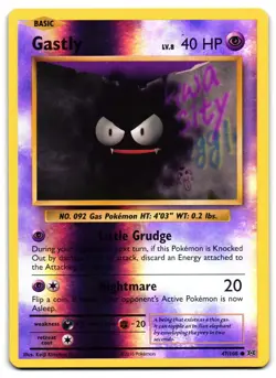 Gastly 47/108 - Evolutions Common Pokemon TCG Reverse Holo - MP Card - Image 1