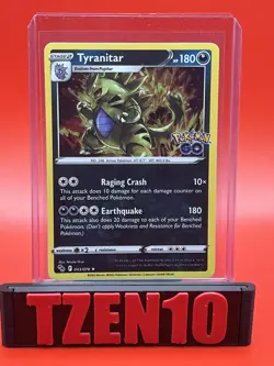 Tyranitar #043/078 Pokemon GO Holo Rare Pokemon Card NM - Image 1