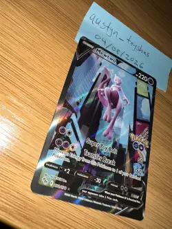 Pokemon TCG Mewtwo v Alt Art Full Art Holo Ultra Rare Card 072/078 Pokemon Go - Image 5