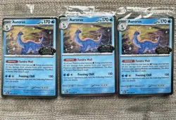 (3) Aurorus Promo Card Cosmo Holo Pokemon Perfect Order Stamped 024/088 Barnes - Image 1