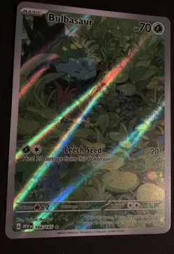 Bulbasaur Full Art Holo Pokemon Card - Image 2