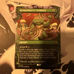 MTG TMNT - Michaelangelo's Technique - Showcase Rare - Image 1