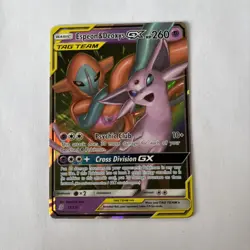 Pokemon TCG Espeon & Deoxys GX 72/236 SM Unified Minds Ultra Rare NM Condition - Image 1