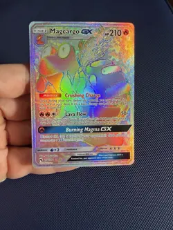 Pokemon TCG Magcargo GX 218/214 SM-Lost Thunder Full Art Holo Secret Rare 210HP - Image 1