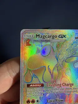 Pokemon TCG Magcargo GX 218/214 SM-Lost Thunder Full Art Holo Secret Rare 210HP - Image 5