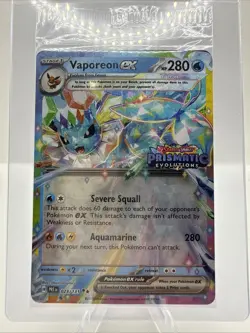💧 Pokemon TCG Vaporeon EX 023/131 Prismatic Evolutions Stamp Promo Sealed 💧 - Image 2
