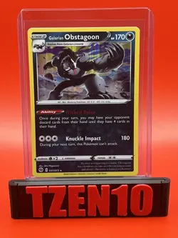 Galarian Obstagoon #37/73 Champion's Path Holo Rare Pokemon Card NM - Image 1