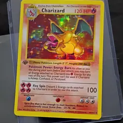 Pokemon TCG Charizard 1st Edition Holo Rare Base Set 4/102 HP120 English - Image 1