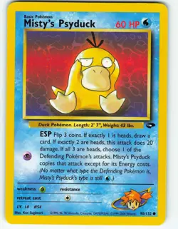 Misty's Psyduck - 90/132 Gym Challenge - Pokemon TCG - 2000 - Image 1