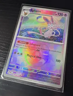 Pokemon Scarlet & Violet Prismatic Evolutions Sylveon 040/131 Masterball - Holo - Image 3