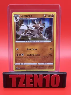 Lycanroc #30/73 Champion's Path Holo Rare Pokemon Card NM - Image 1