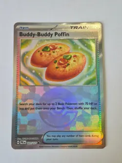 Buddy-Buddy Poffin 101/131 Pokeball Reverse Holo Pokemon Prismatic Evolutions NM - Image 1