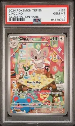 2024 Pokemon TEF EN - Cinccino #183 - Illustration Rare PSA 10 - Image 1