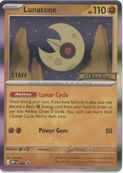 Lunatone Pokemon Mega Evolution Staff Promo #004 - Image 1