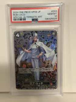 Special Alternate Art Rob Lucci One Piece 2024 OP09 Japanese SP OP05-093 PSA 10 - Image 1