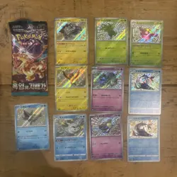 Korean Pokemon Card Lot – 10x Holo + Opened Pack – Mixed Selection - Image 1