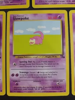Vintage 1999 Pokemon Cards Lot Fossil Slowpoke Slowbro NM-LP - Image 3