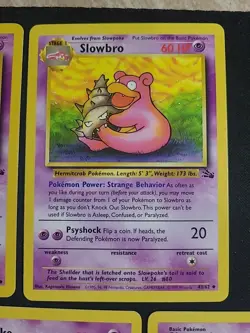 Vintage 1999 Pokemon Cards Lot Fossil Slowpoke Slowbro NM-LP - Image 5