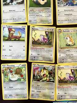 Pokemon Trading Card Lot Normal Lillipup Rattata Snorlax Trumbeak Pidove Doduo - Image 4