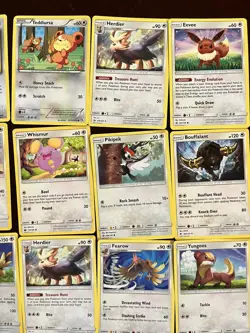 Pokemon Trading Card Lot Normal Herdier Eevee Whismur Porygon Wingull Meowth - Image 3